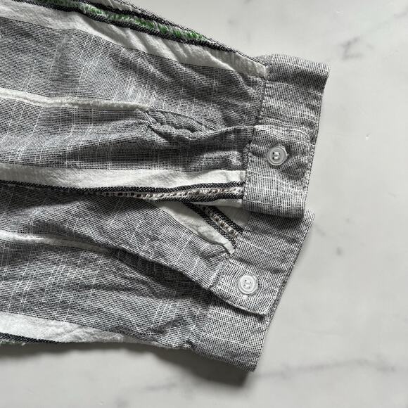 Soft Surrounding Brookhaven Tunic V Neck Floral Embroidered Striped Size L Boho - Picture 10 of 12